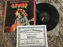 AUTOGRAPHED BOB MARLEY AND THE WAILERS LIVE RECORD With CERT. OF AUTHENTICITY