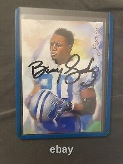 AUTO Barry Sanders #25 Edward Vela Art Card. Limited Edition /50