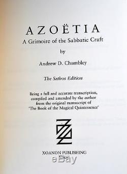 AZOETIA Sethos-Behena Andrew Chumbley XOANON Signed Talismanic Grimoire LE 63/77