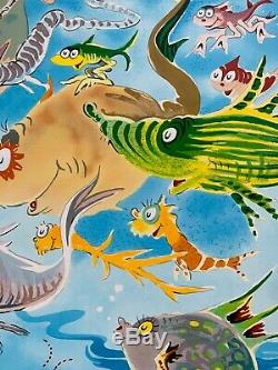 A Plethora Of Fish Dr. Seuss Art (Ted Geisel) Limited Edition Art Very Rare