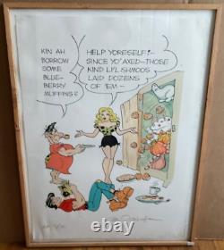 Al Capp Li'l Abner Signed Limited Edition Large Framed Serigraph WithSeal 21 X 29