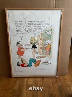 Al Capp Li'l Abner Signed Limited Edition Large Framed Serigraph WithSeal 21 X 29