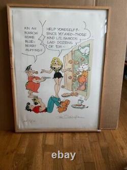 Al Capp Li'l Abner Signed Limited Edition Large Framed Serigraph WithSeal 21 X 29