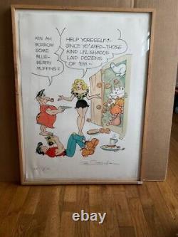 Al Capp Li'l Abner Signed Limited Edition Large Framed Serigraph WithSeal 21 X 29