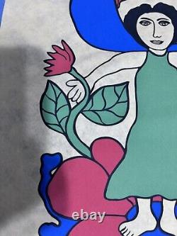 Alexandre Filho Signed Limited Edition Artwork, 1970 The Angel & Flower, Brazil