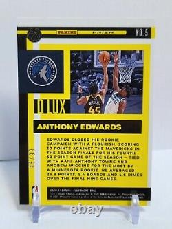 Anthony Edwards 2020-21 Flux Basketball D Lux Blue Prizm /99 SSP Rookie Card? 5