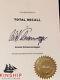 Arnold Schwarzenegger signed Total Recall Book JSA LOA Limited Edition Auto E138