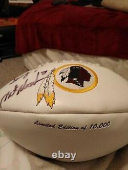 Art Monk Autographed Limited Edition Football. Signed At Galleons Chantilly Va