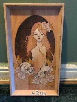 Audrey Kawasaki limited edition signed print on wood Isabelle 56/100