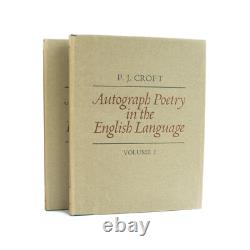 Autograph Poetry in the English Language- ltd ed anthology of poetry manuscripts