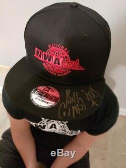 Autographed Billy Corgan Limited Edition Black NWA Snapback Hat, Red Signed