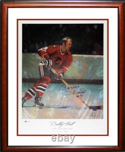 Autographed Bobby Hull Lithograph Limited Edition 90 of 90 Chicago Blackhawks
