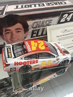 Autographed Chase Elliott 2017 Hooters 1/24 Scale Action Nascar Diecast