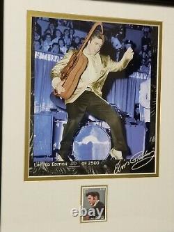 Autographed Elvis Presley Photo LIMITED EDITION 30 of 2500 With Stamp Framed