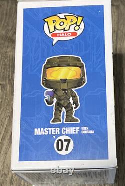 Autographed Master Chief Helmet + Limited Edition Chief With Cortana Funko Pop