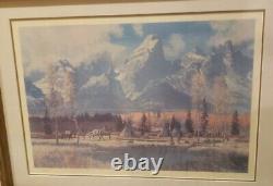 Autumn Camp by Roy Kerswill Limited Edition Print. Signed and Framed. 41x31
