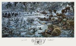 Bastogne James Dietz Autographed Band of Brothers 101st Airborne WWII Art Print