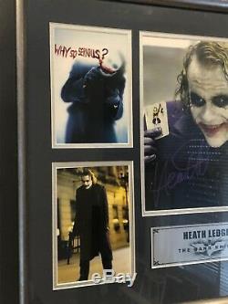 Batman The Dark Knight Heath Ledger Joker Autograph Limited Edition Frame