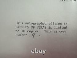 Battles of Texas by Santos Autographed Hardcover Book 1973 Limited Edition 9/10