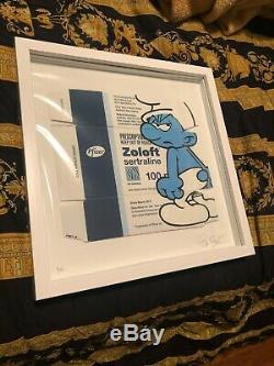 Ben Frost 2019 Papa Smurf Zoloft Limited Edition of 20 Signed Print Framed