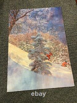 Bernie Fuchs Signed Downhill Skiing 26x18 Lithograph 700 Limited Edition LM