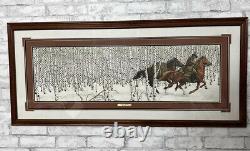 Bev Doolittle Limited Edition Signed Print 48x22 Sacred Ground Original Framed