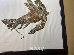 Bird In Flight Limited Edition Artist Proof Lithograph Signed/Framed