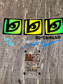 Blockhead Omar Hassan Limited Edition Reissue Skateboard Deck. Signed 30yr Anniv