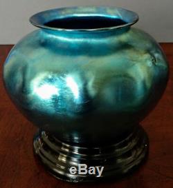 Blue Favrile L C Tiffany Art Glass Bowl 1917 is in perfect condition, rare