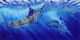 Blue Freedom, limited edition giclee on canvas by Jason Mathias, 36X72 signed