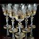 Bohemia Crystal Wine Glasses 20 cm, 220 ml, Mona Liza Gold 6 pc New
