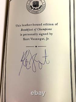 Break of Champions Kurt Vonnegut Jr. LEATHER Signed Edition Easton Press 200