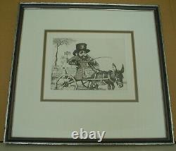 CHARLES BRAGG Original Etching Doctor Sneed Caricature Signed #53/125