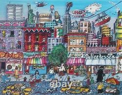 CHARLES FAZZINO-NY Pop Artist-Hand Signed Lim. Ed 3D Color Serigraph-Uptown NYC