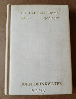 COLLECTED POEMS OF JOHN DRINKWATER Signed Limited Edition Hand Made Paper