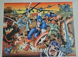 Captain America 50th Anniversary LIMITED EDITION PRINT signed BY Jack Kirby