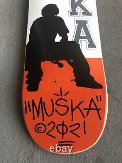 Chad Muska Limited Edition Orange Silhouette Signed skateboard deck