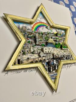 Charles Fazzino 3D Artwork A Star of Unity Sold Out Deluxe Limited Edition