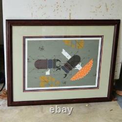 Charley Harper Signed Limited Edition Serigraph Beetle Battle