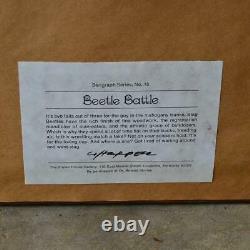 Charley Harper Signed Limited Edition Serigraph Beetle Battle