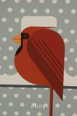Charley Harper Signed Limited Edition Serigraph Cool Cardinal, 1974