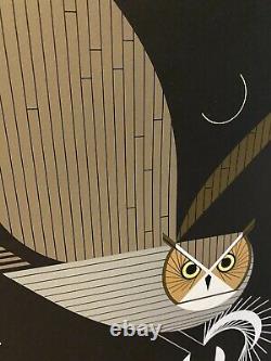 Charley Harper Signed Limited Edition Serigraph Pfwhooooo Owl And Skunk 1975