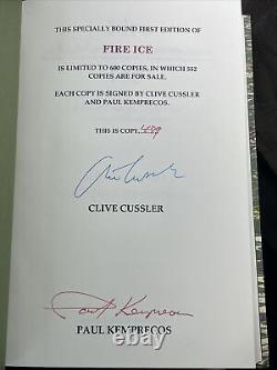 Clive Cussler -Fire Ice 2x Signed Slipcover Limited Edition #479/600