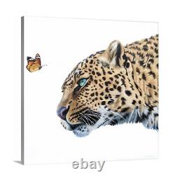 Curiosity III Leopard and Butterfly Fine Art Limited Edition Giclee Print