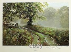 DAVID DIPNALL Puddles country lane raining LE SIGNED! SIZE44cm x 50cm NEW
