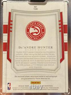DEANDRE HUNTER 2019-20 National Treasures EMERALD RPA Rookie Patch Auto RC #3/5