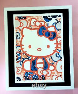 DEATH NYC Hand Signed LARGE Print COA Framed 16x20 Hello Kitty Yayoi Kusama #4
