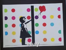 DEATH NYC Hand Signed LARGE Print Framed 16x20in COA BANKSY GIRL DAMIEN HIRST #4