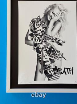 DEATH NYC Hand Signed LARGE Print Framed 16x20in COA BIKINI ASTROBOY MANGA &