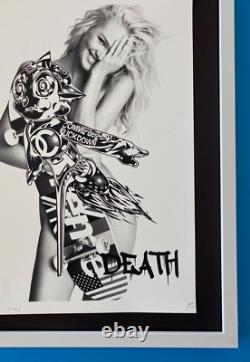 DEATH NYC Hand Signed LARGE Print Framed 16x20in COA BIKINI ASTROBOY MANGA &